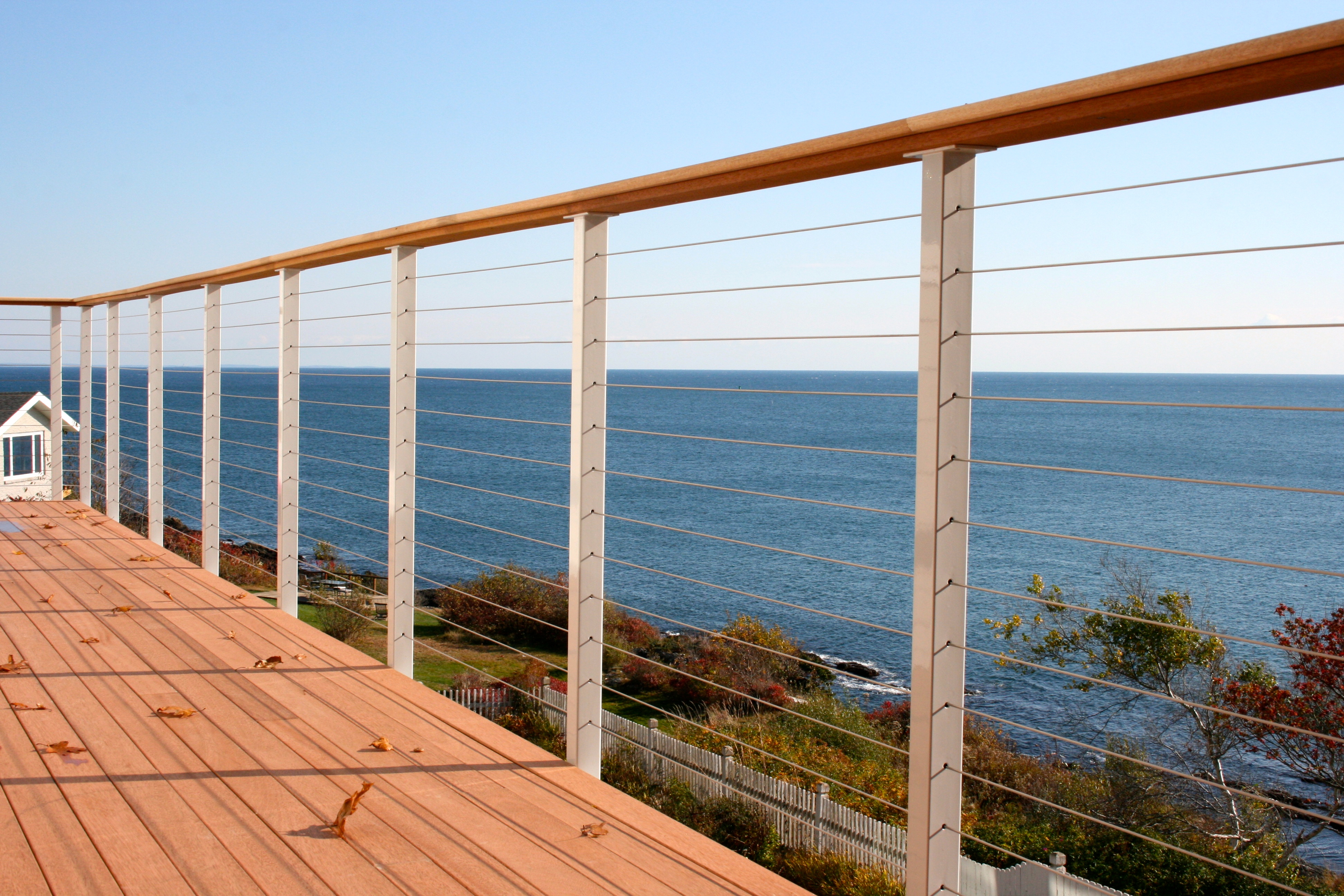 Stainless Steel Cable Railing Posts Powder Coated San Diego Cable