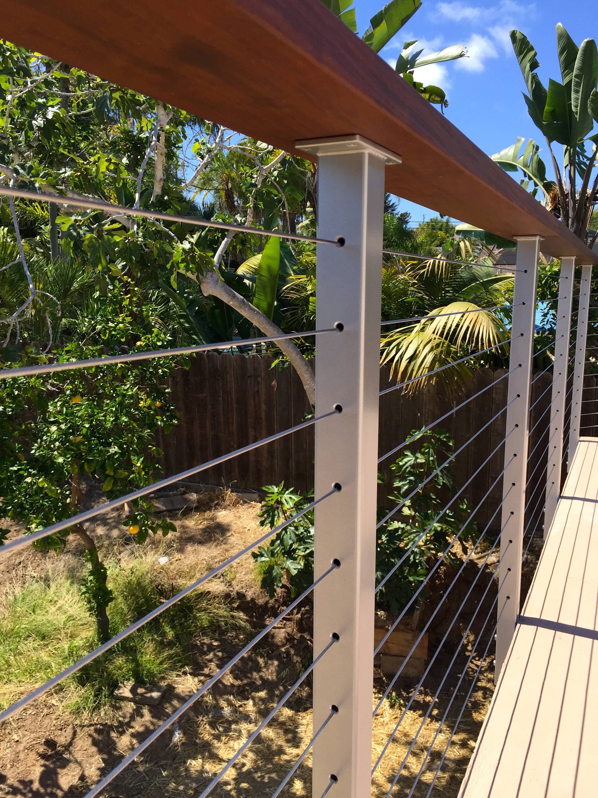 Stainless Steel Cable Railing Posts (Powder Coated) - San ...
