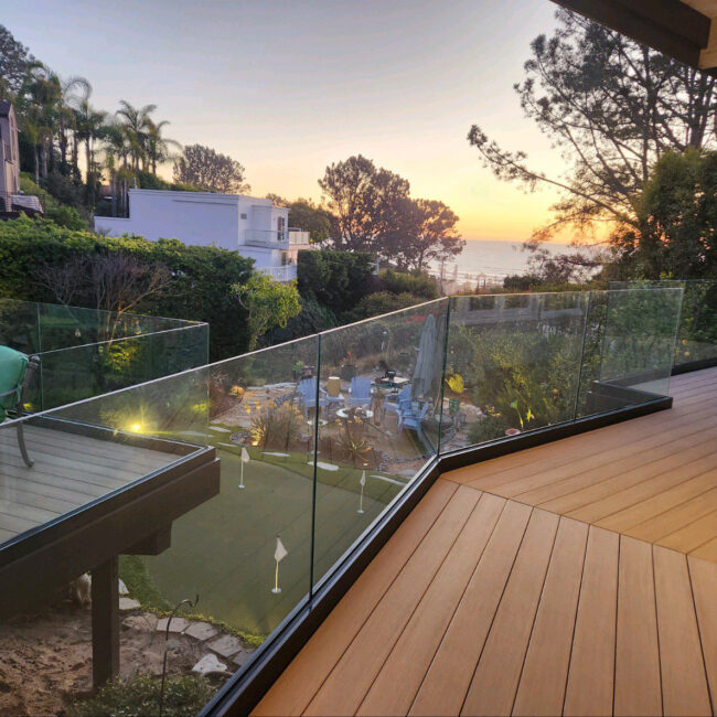 LAMINATED GLASS PANEL RAILINGS deck safety
