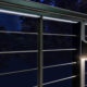 cable railing with integrated lighting on the top