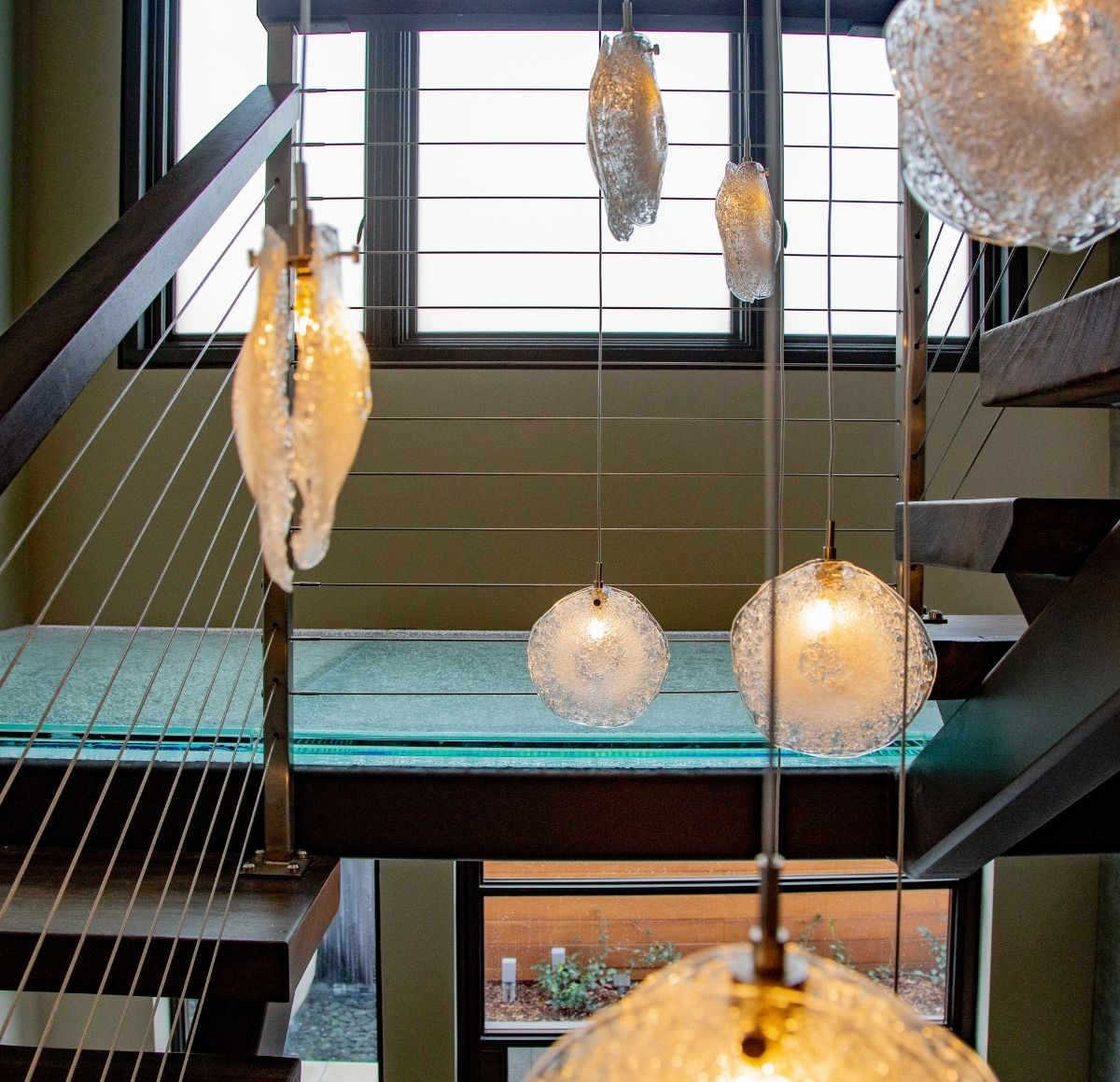 cable railings on staircase
