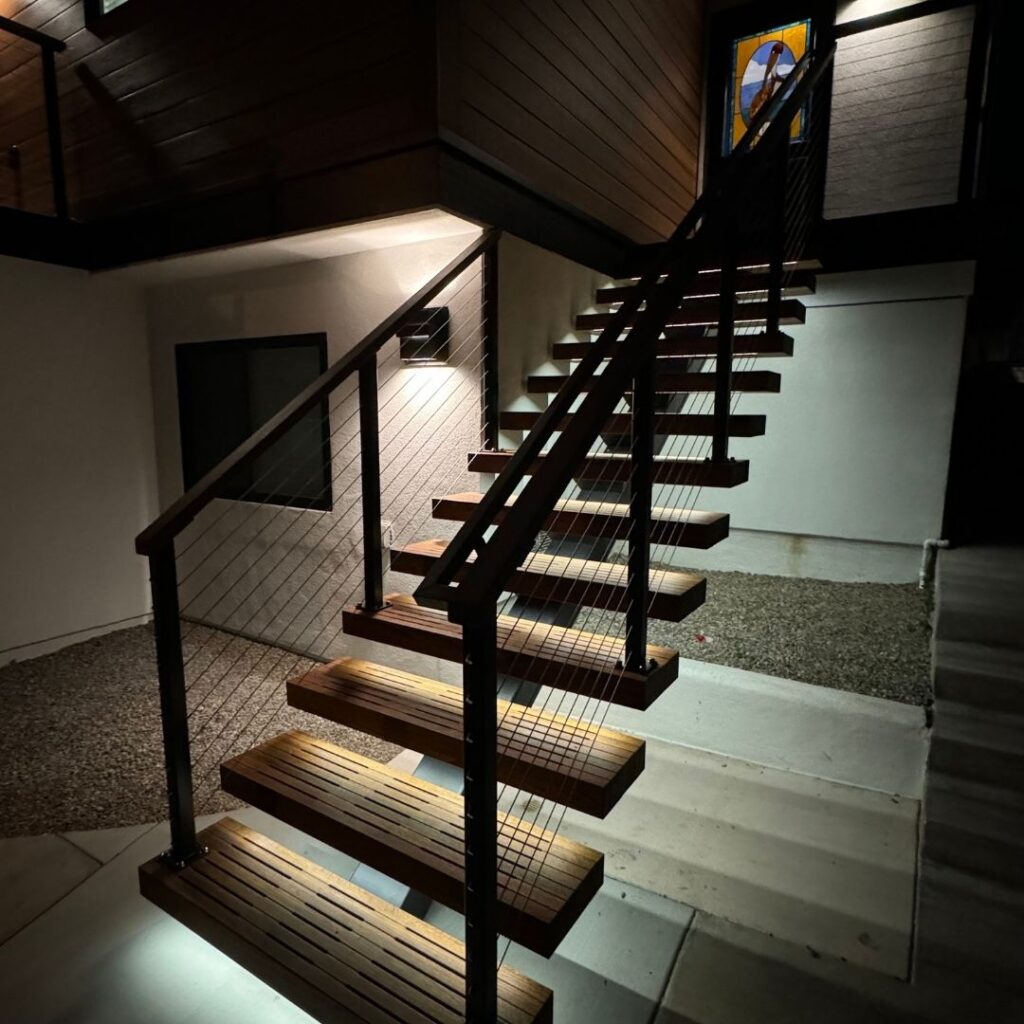 Floating staircase.