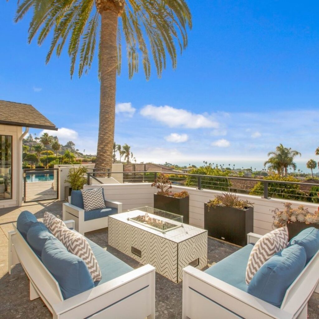 Beachfront home deck.